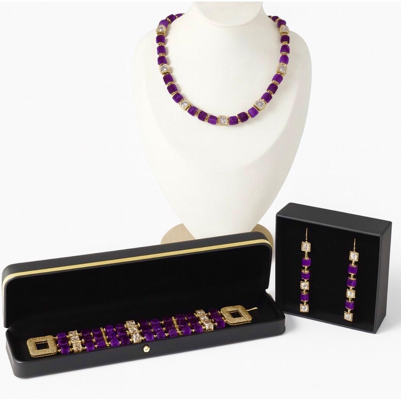 Pulsera triple Lumina Amatista 18K Ligior