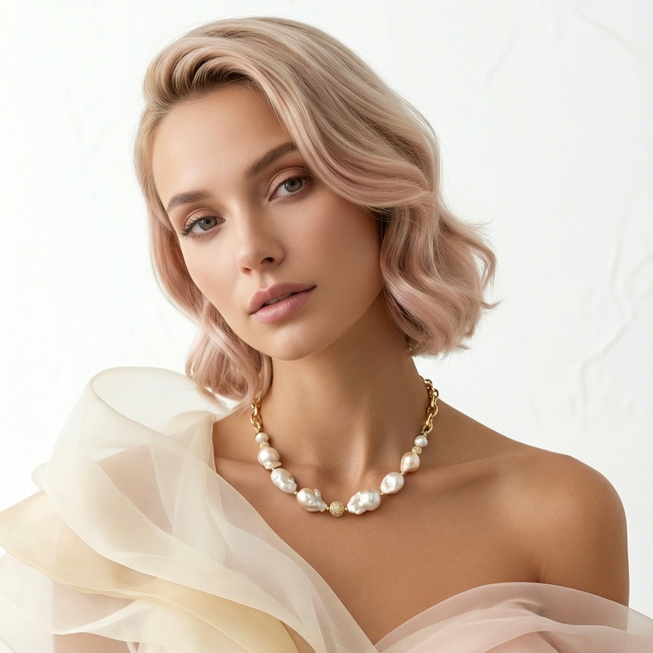 COLLAR TRANSFORMABLE 18K “PERLA DÚO”