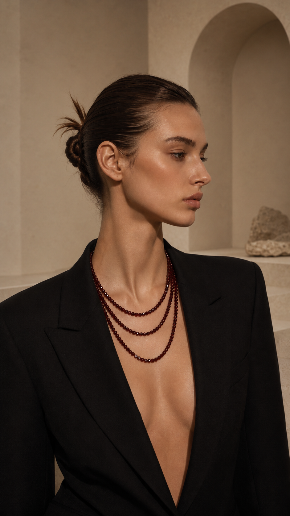 COLLAR BORDEAUX 18K LIGIOR