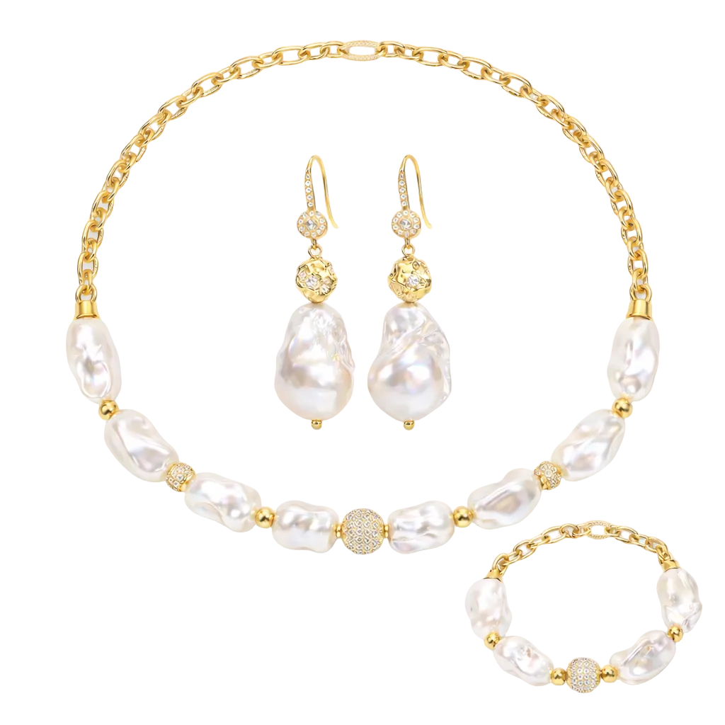 CONJUNTO REINA BARROCA 18K LIGIOR