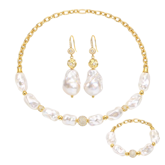 CONJUNTO REINA BARROCA 18K LIGIOR