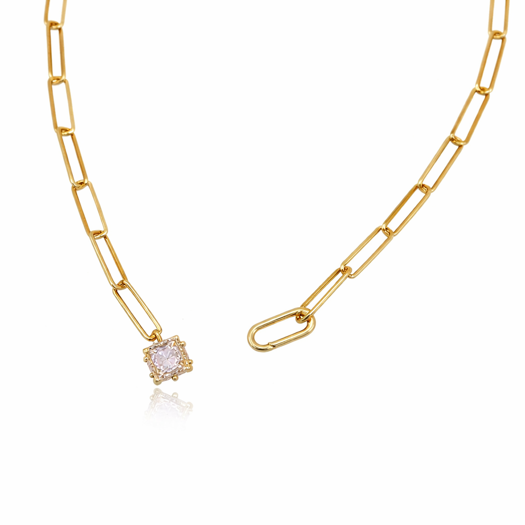 COLLAR QUADRA ZIRCONIA 18K LIGIOR