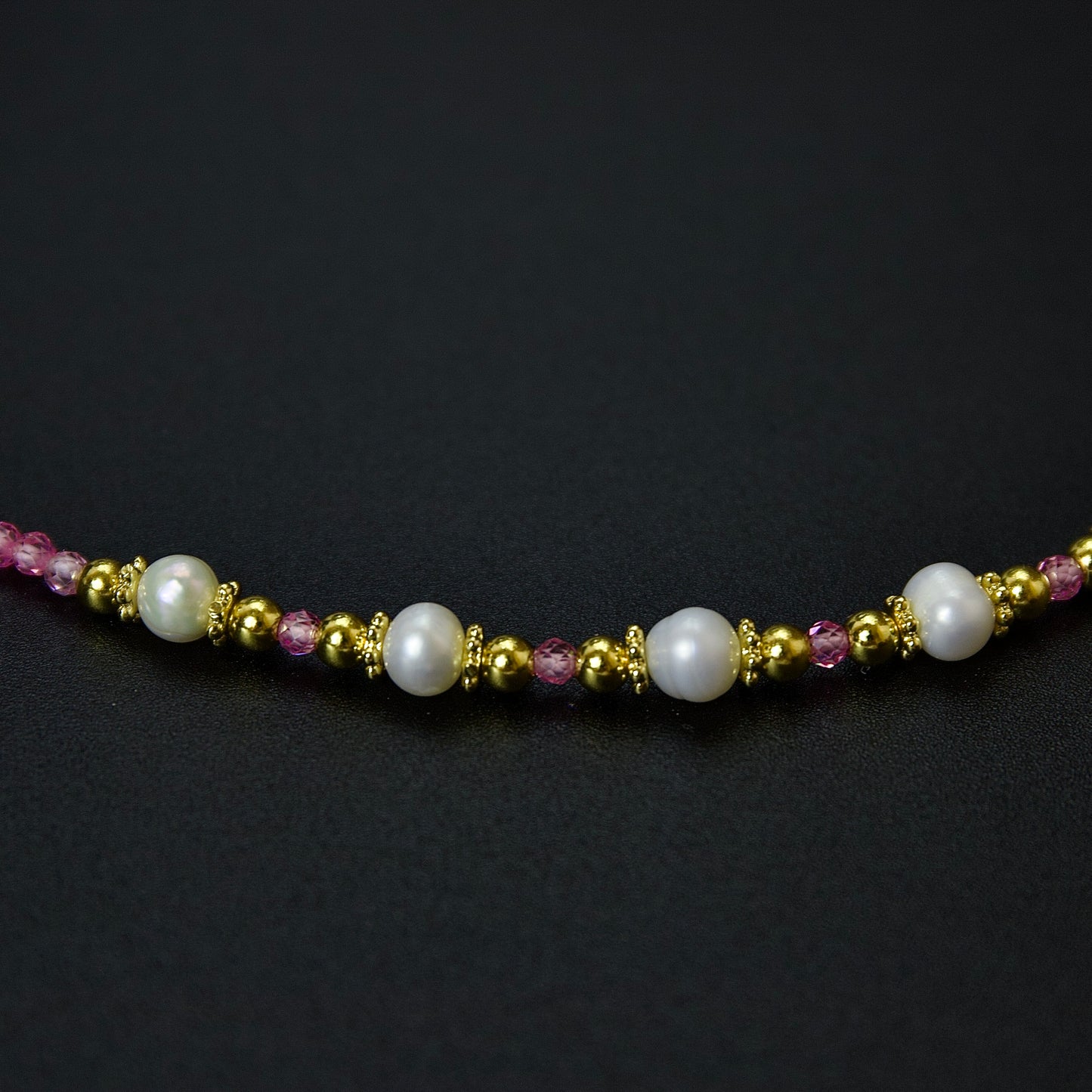 Choker-pulsera con perlas             “Luz”