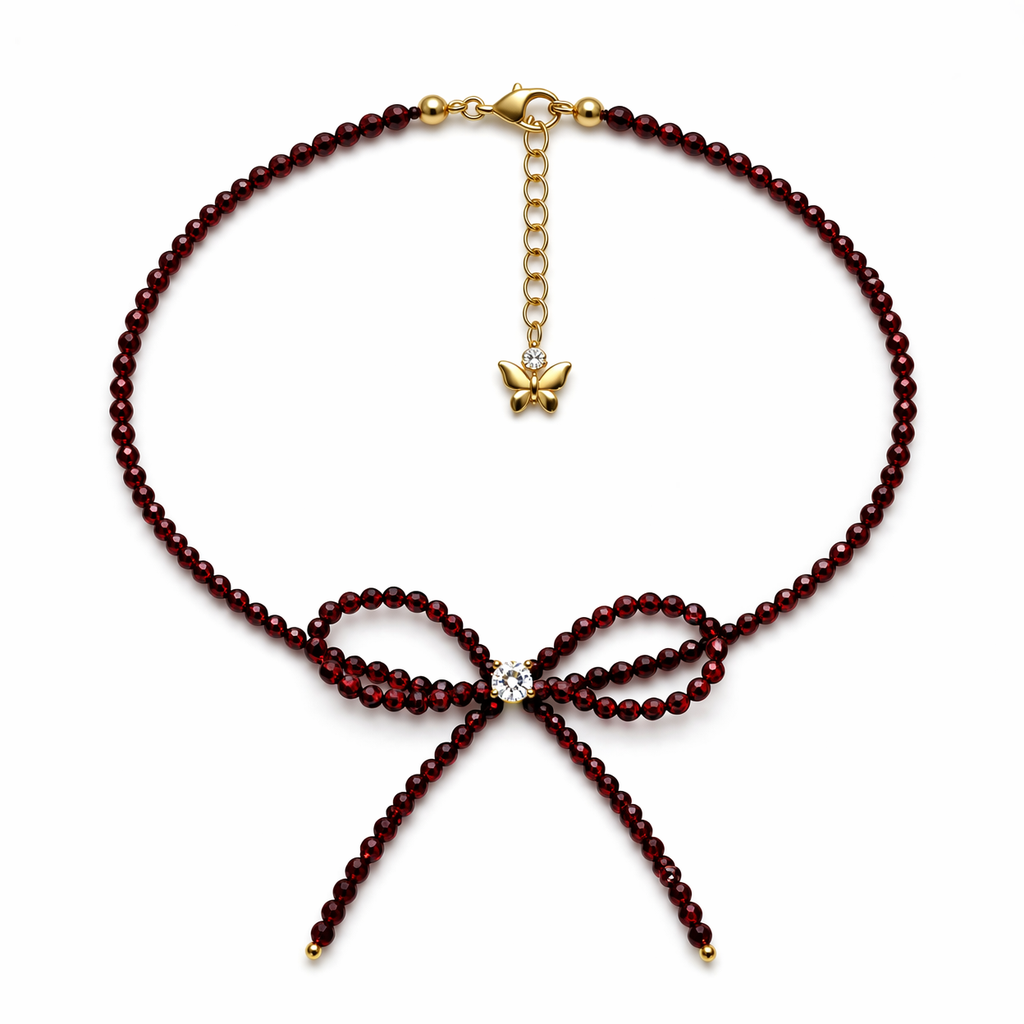 COLLAR LAZO GRANATE 18K LIGIOR