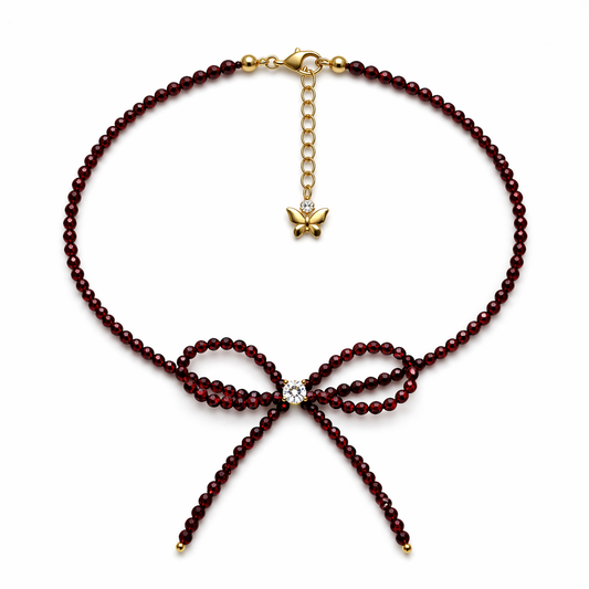 COLLAR LAZO GRANATE 18K LIGIOR