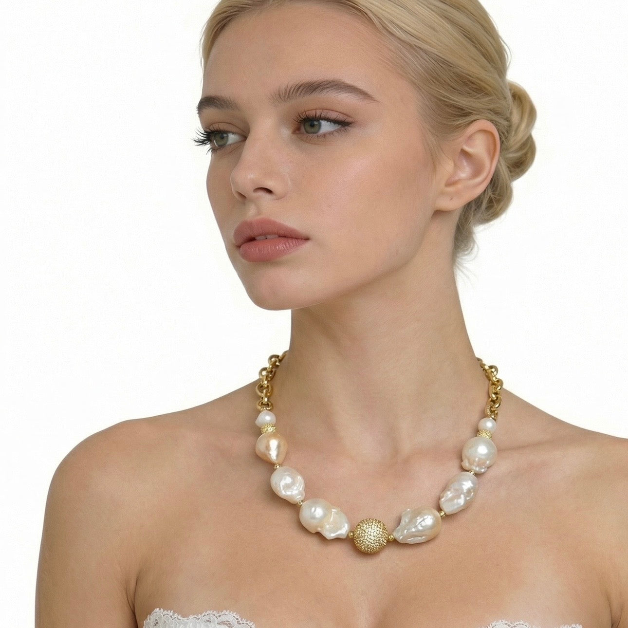 COLLAR TRANSFORMABLE 18K “PERLA DÚO”
