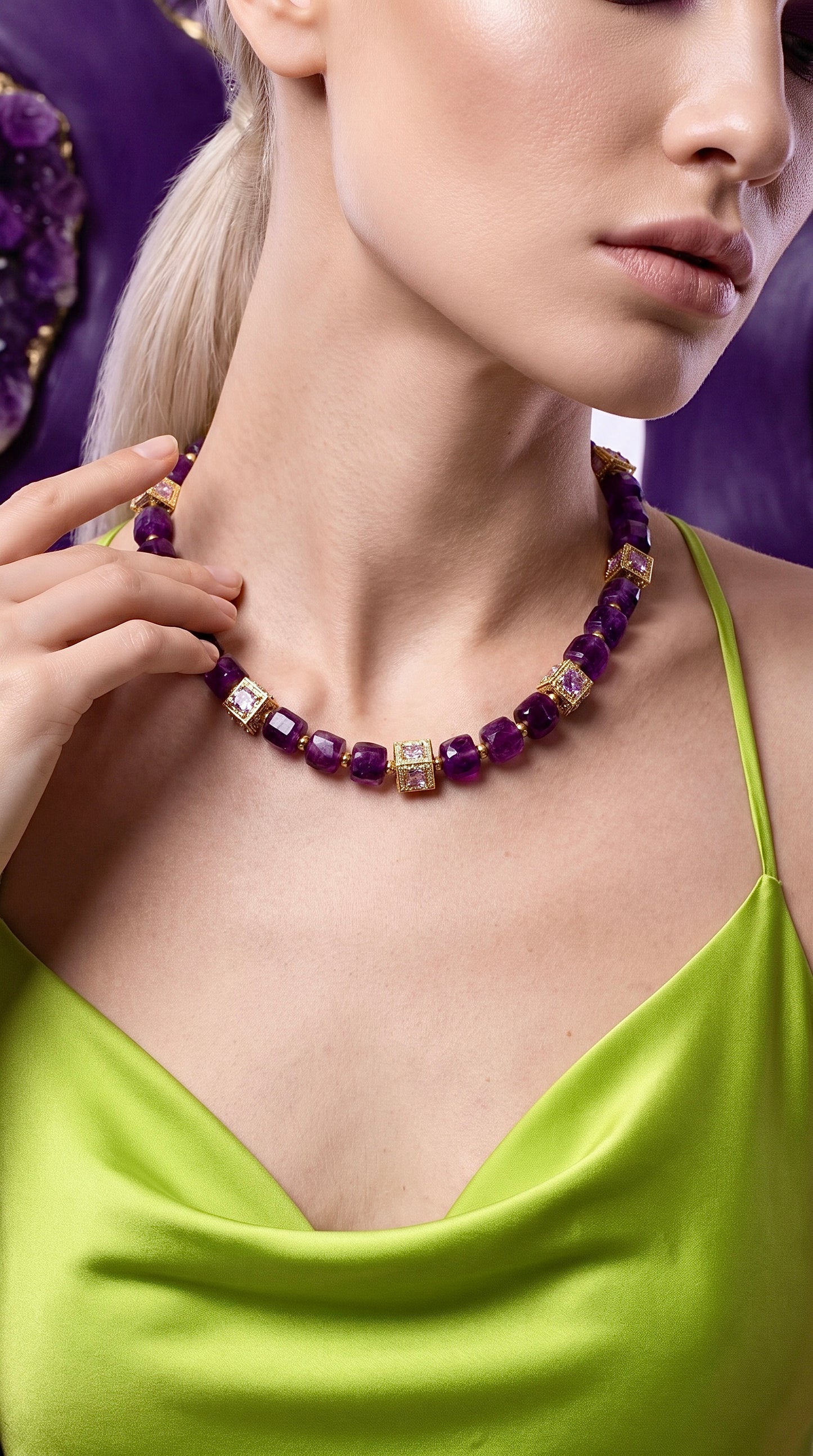 Collar Lumina Amatista 18K Ligior