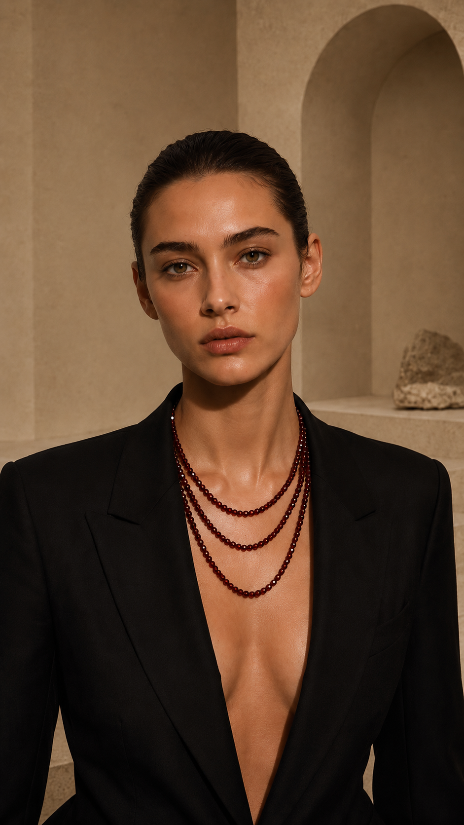 COLLAR BORDEAUX 18K LIGIOR