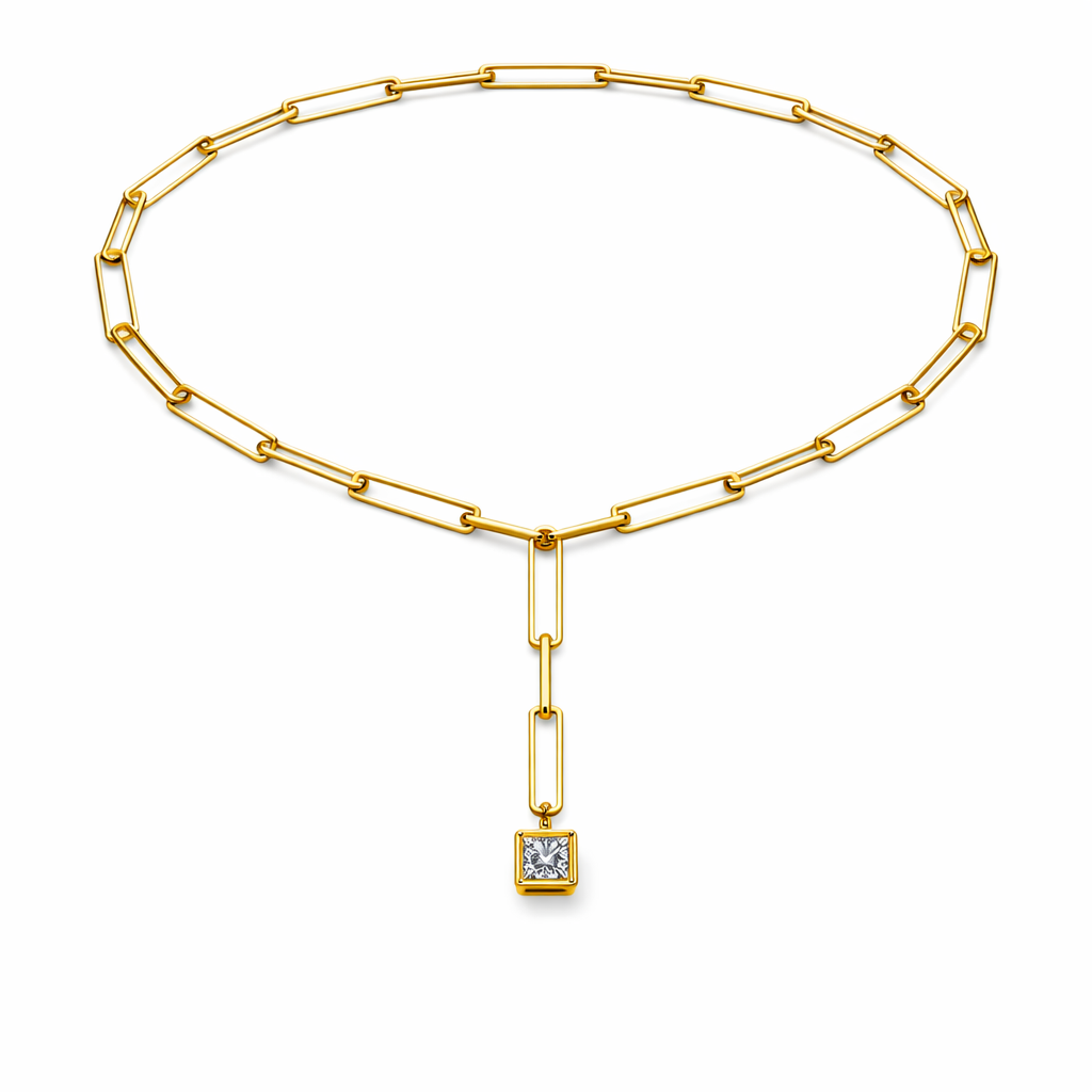 COLLAR QUADRA ZIRCONIA 18K LIGIOR