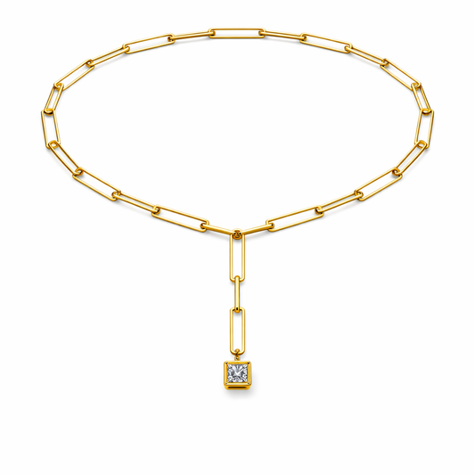 COLLAR QUADRA ZIRCONIA 18K LIGIOR