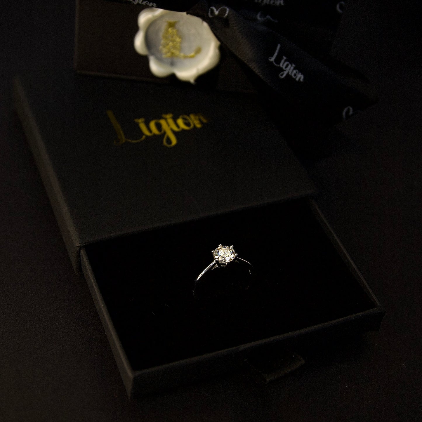 Anillo con moissanita | 1 ct | Plata 925 | Certificado GRA