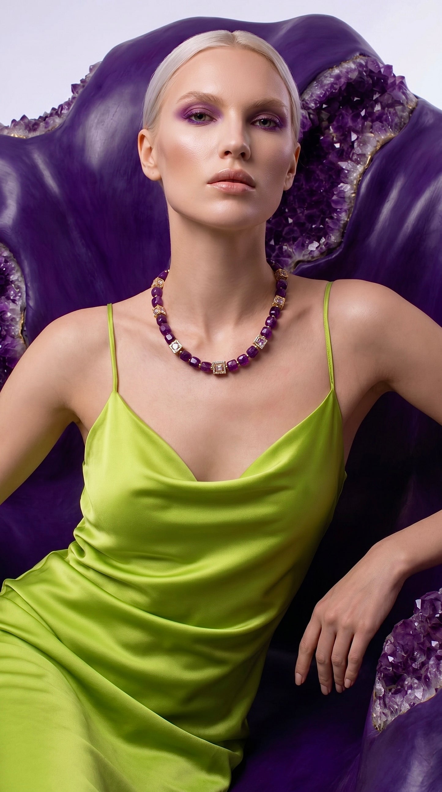 Collar Lumina Amatista 18K Ligior