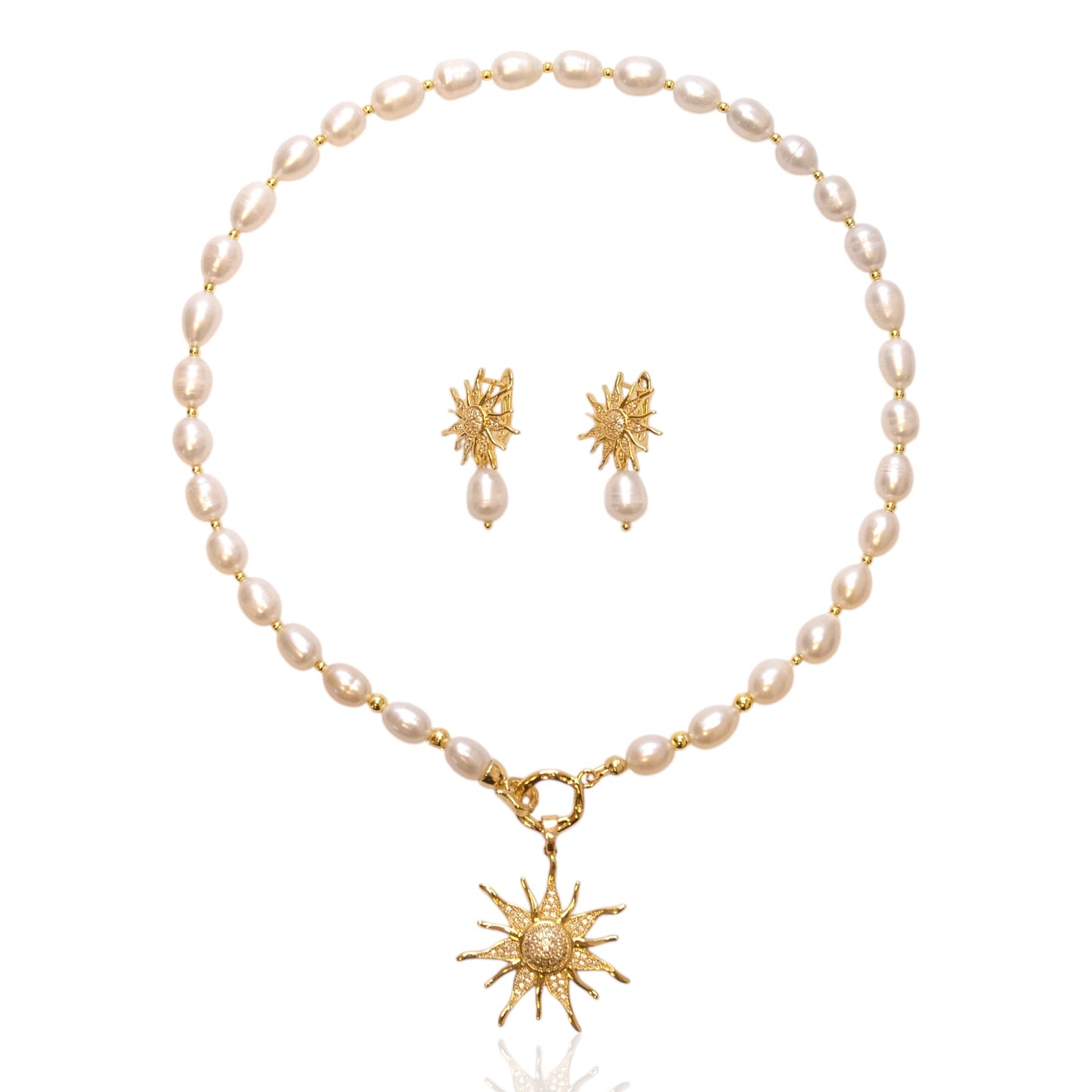 Conjunto Perlas 18K Luz de Perla Ligior
