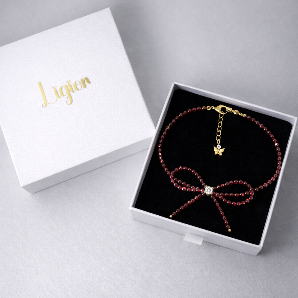 COLLAR LAZO GRANATE 18K LIGIOR