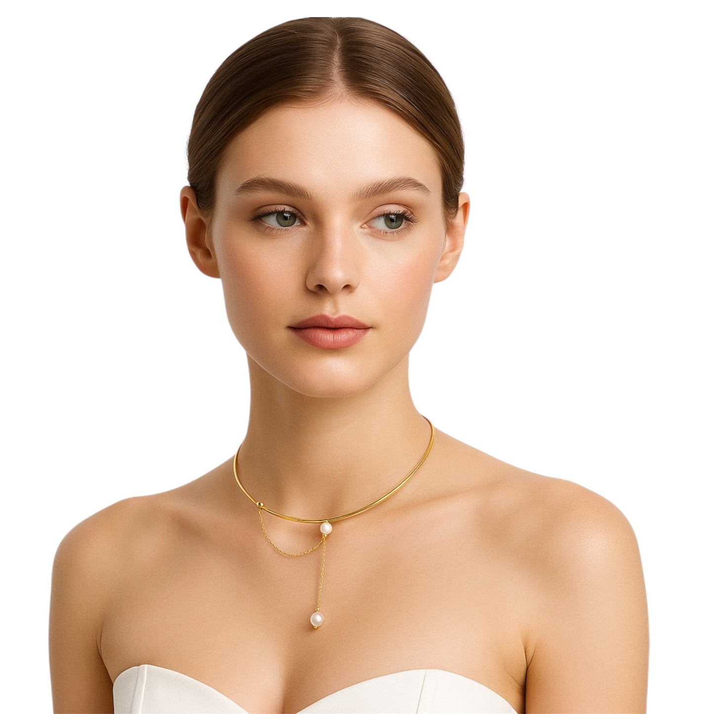 Collar con perlas de agua dulce 18k