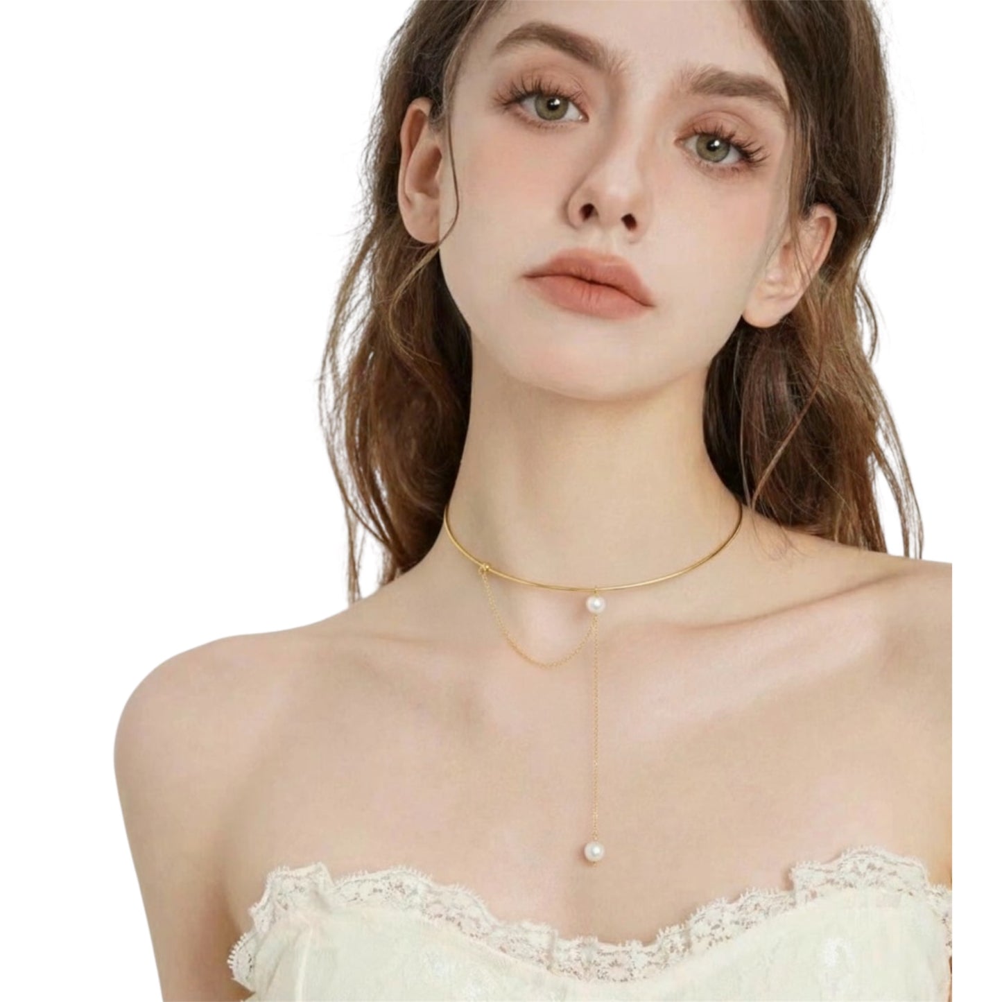 Collar con perlas de agua dulce 18k