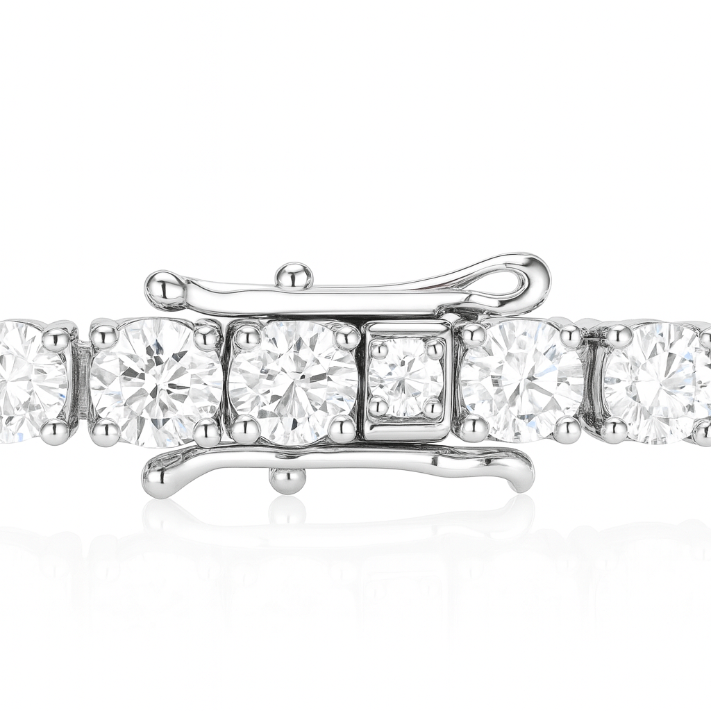 Pulsera estilo tenis con moissanita | 0,3 ct | Plata 925 | Certificado GRA