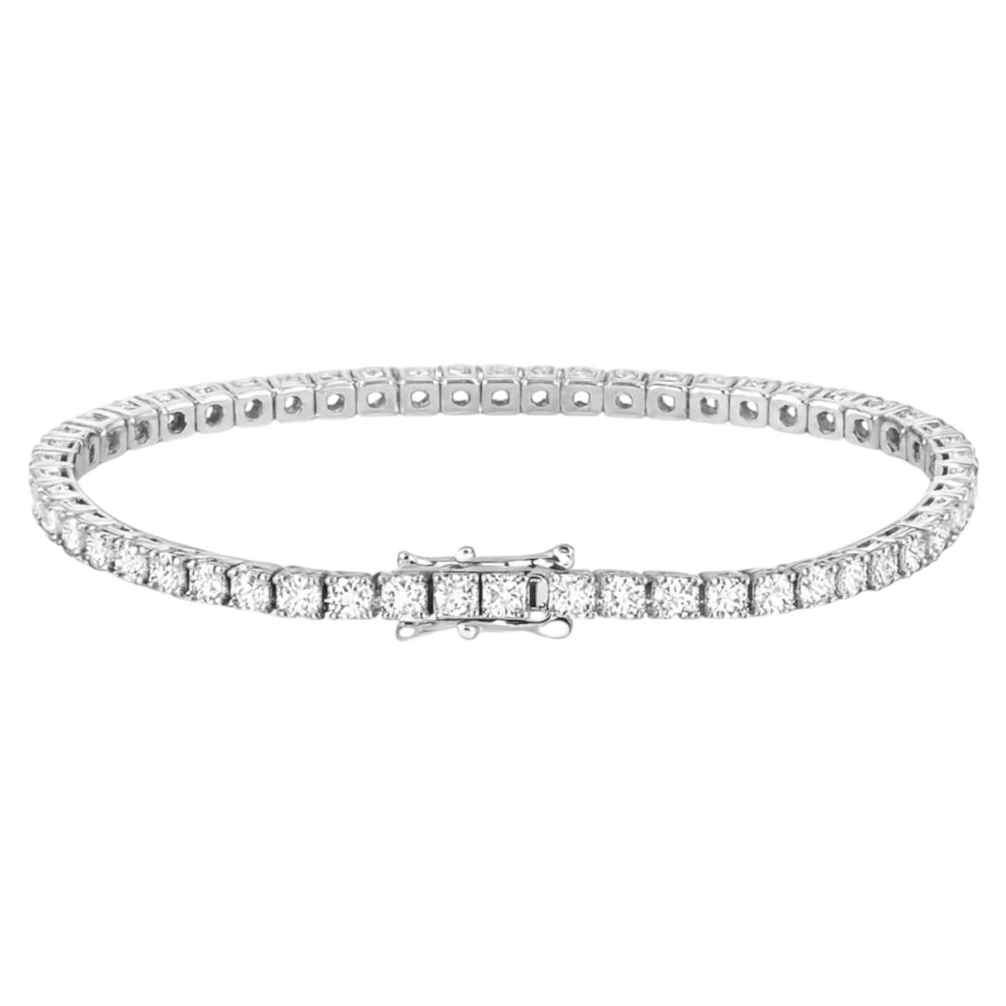 Pulsera estilo tenis con moissanita | 0,3 ct | Plata 925 | Certificado GRA