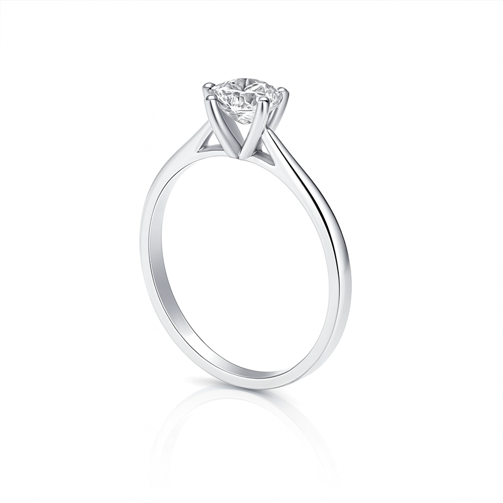 Anillo con moissanita | 1 ct | Plata 925 | Certificado GRA