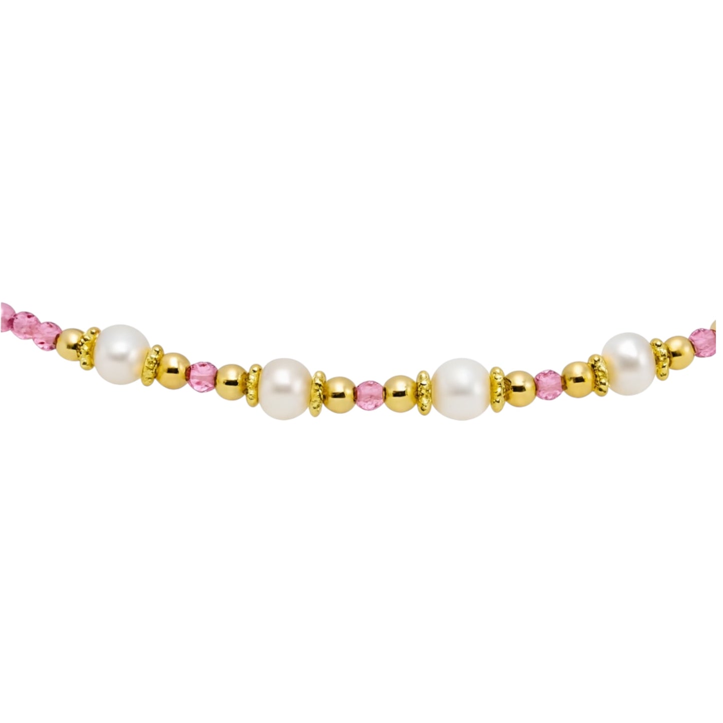 Choker-pulsera con perlas             “Luz”